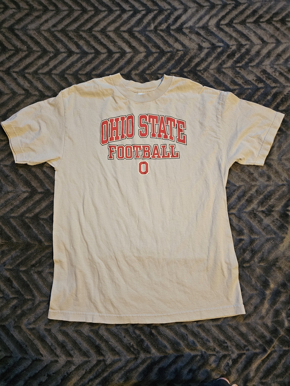 Ohio State Buckeyes Football T-Shirt – Adult Large – Light Gray